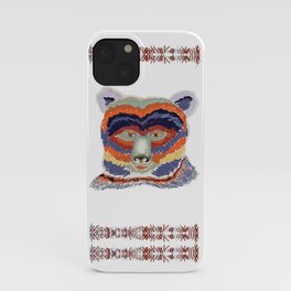 Grizzly in orange&blue iPhone Case