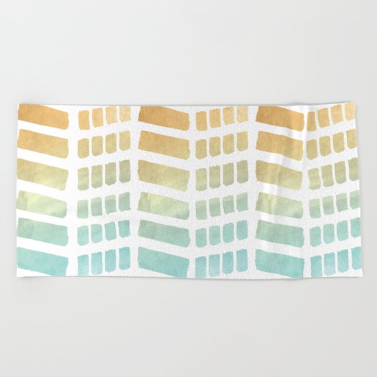 Gradient Boho Pattern Beach Towel