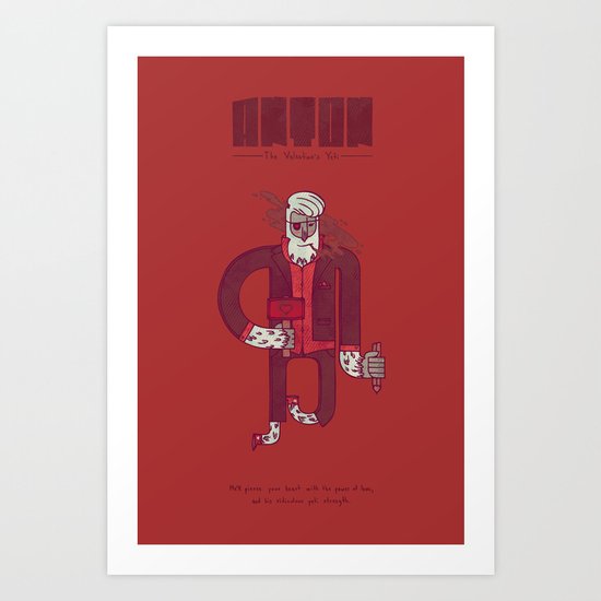 Anton, The Valentine's Yeti Art Print