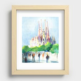 La Sagrada Familia Recessed Framed Print