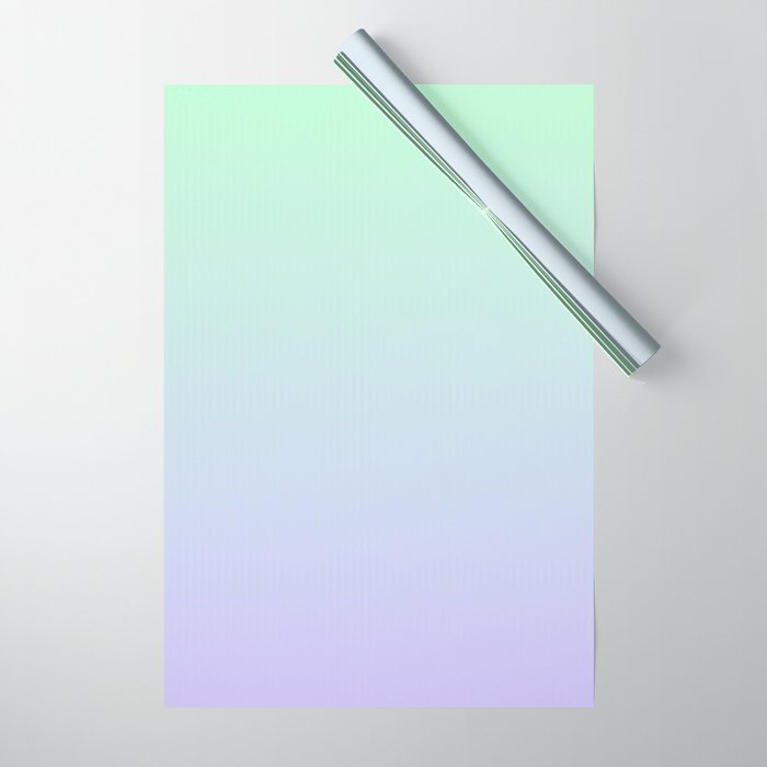 Mint Green and Lavender Ombre Wrapping Paper by Kaleiope Studio