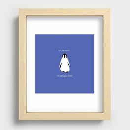 Funny penguin Recessed Framed Print