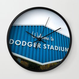 Welcome to Dodger Stadium | Los Angeles California Nostalgic Iconic Sign Art Print Tapestry Wall Clock