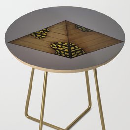 Gold pyramid Side Table