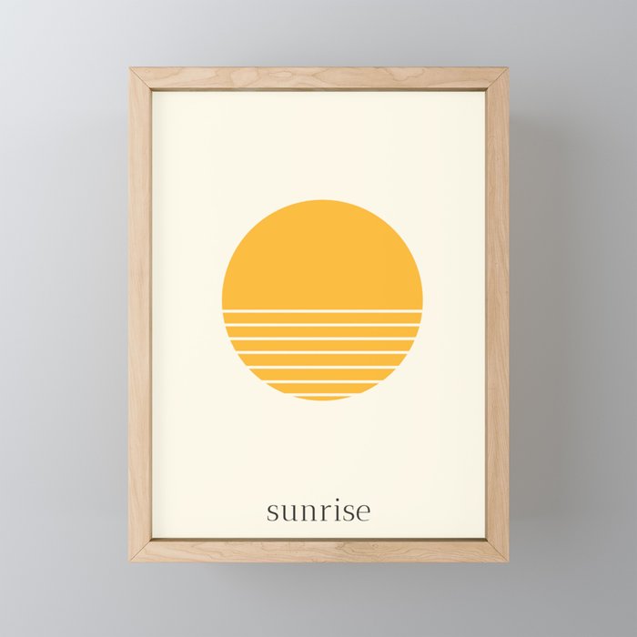 Abstract Orange Sunrise | Under the Same Sun Framed Mini Art Print