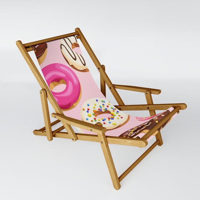 Doughnuts Confectionery Pink Chocolate Sling Chair