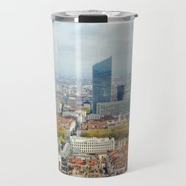 Panoramic view of Lyon | Auvergne Rhone Alpes Cityscape | Fourviere hill viewpoint Travel Mug