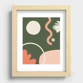 Wild Plants Abstract Recessed Framed Print