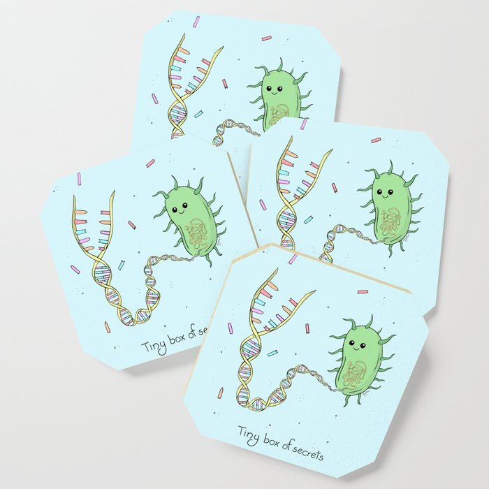 Tiny Box of Secrets - Cute Bacteria Coaster