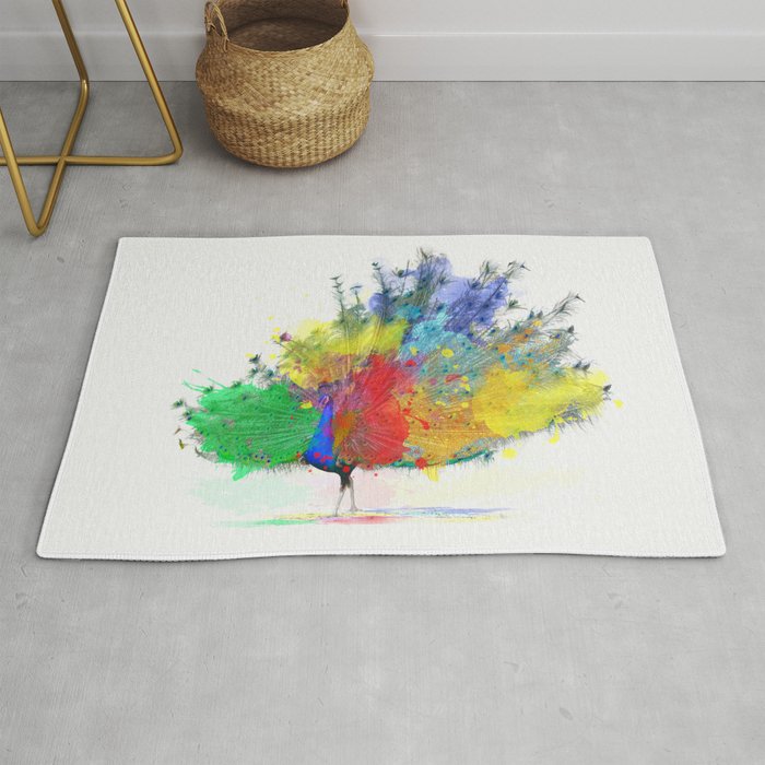 Peacock Colorful Rug