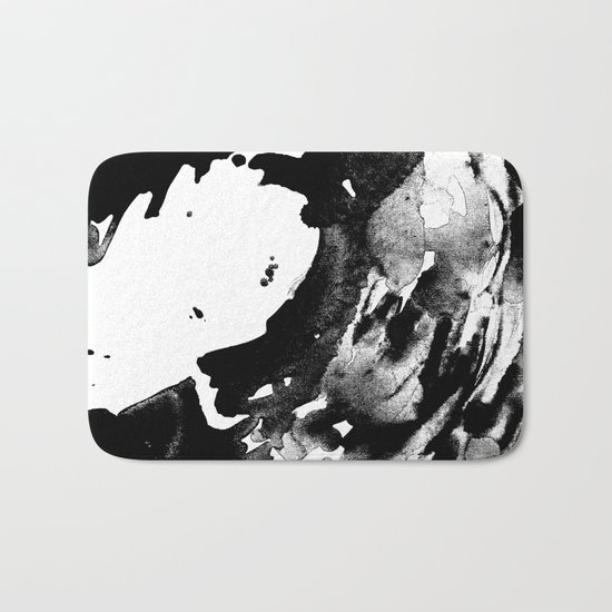 Drilling for that black gold in our oceans, black wave Bath Mat