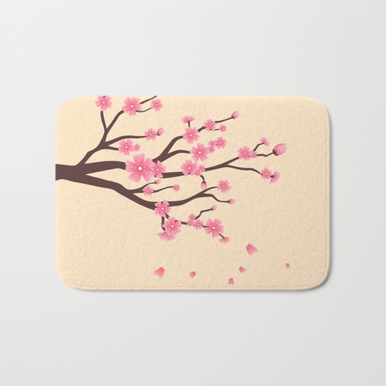 Cherry branch Bath Mat