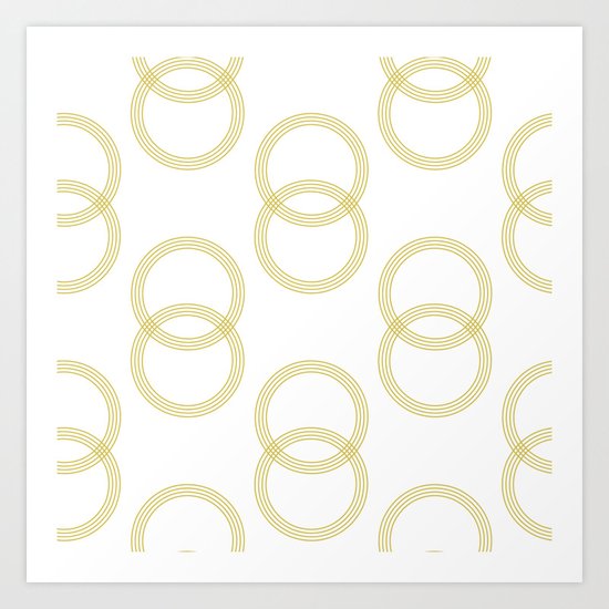 Simply Infinity Link Mod Yellow and White Art Print