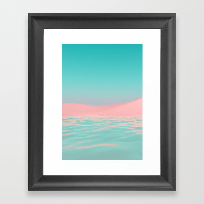 Pink Beach Framed Art Print