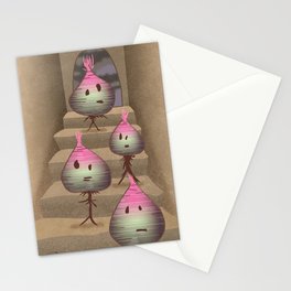 turnips descending a staircase Stationery Card