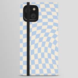 Check II - Baby Blue Twist — Checkerboard Print iPhone Wallet Case