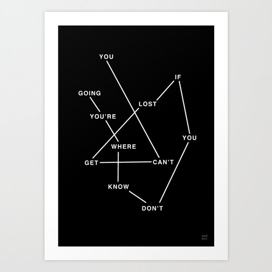 GETLOST Art Print