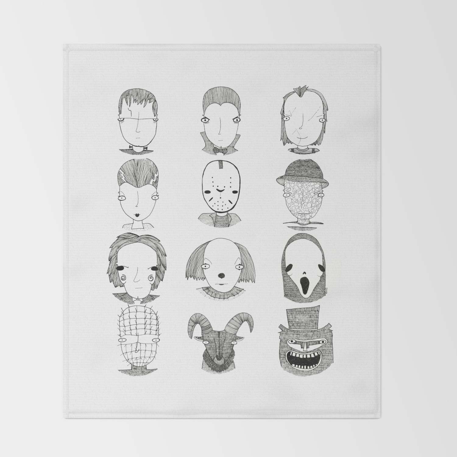 Halloween Horror Movie Marathon Throw Blanket By Emedementa Society6