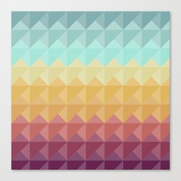 Retro Triangles Canvas Print