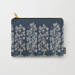 Citrus Grove Chinoiserie Mural - Navy Carry-All Pouch