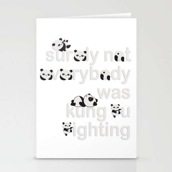 Surely Not Everybody was King Fu Fighting Stationery Cards