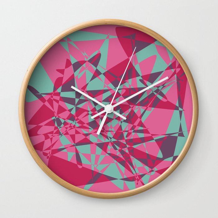 Broken mirror 2 - Geometric Abstract Wall Clock