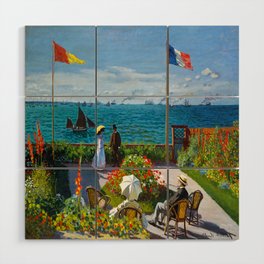 Claude Monet (French,1840-1926) - Title: Garden at Sainte-Adresse (Terrasse à Sainte-Adresse) - Date: 1867 - Style: Impressionism - Genre: Landscape, Seascape, genre art - Media: Oil on canvas - Digitally Enhanced Version (1800dpi) - Wood Wall Art
