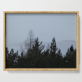The Pine Trees Winter View  Serving Tray