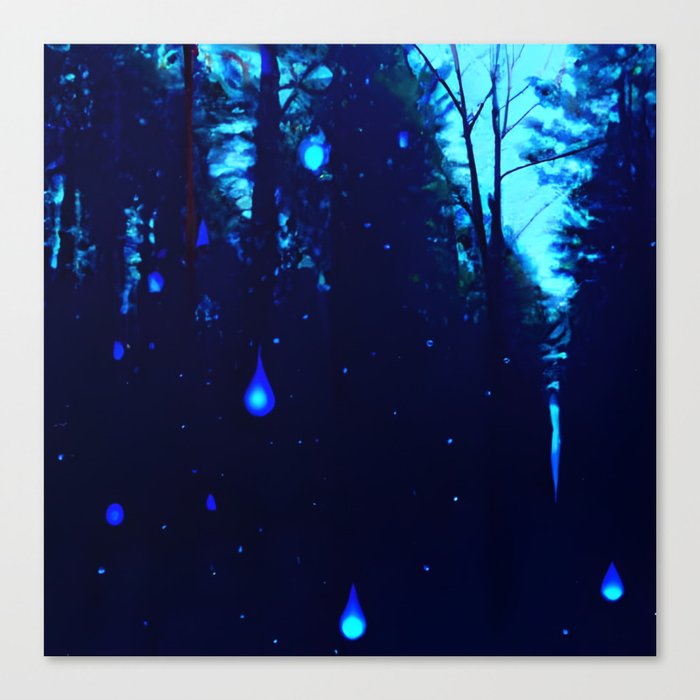 A Blue Night in the Forest Canvas Print