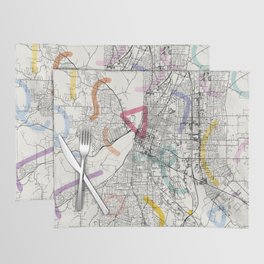 USA Salem City Map Collage - Minimal Placemat