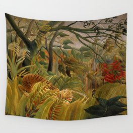 Henri Rousseau "Tiger in a Tropical Storm (Surprised!)" Wall Tapestry