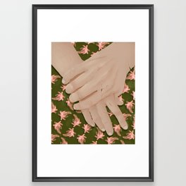 Marble Hands Framed Art Print
