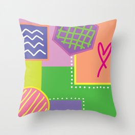 Party time abstract Throw Pillow