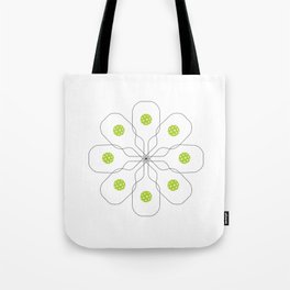 Pickleball Paddle Ball Pattern Tote Bag