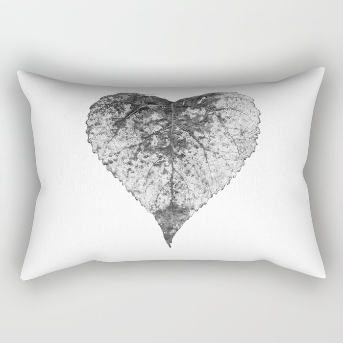 heart b&w Rectangular Pillow