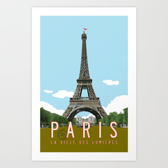 Paris 2 Travel Poster Art Print