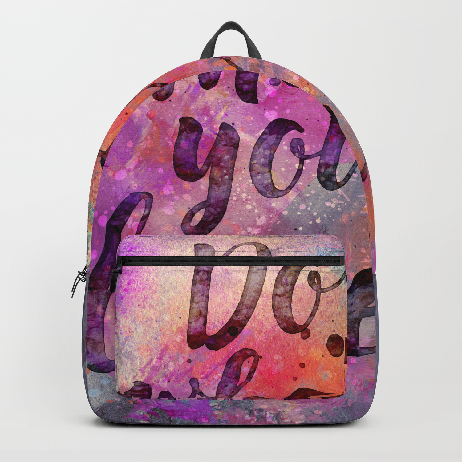 orange pink backpack