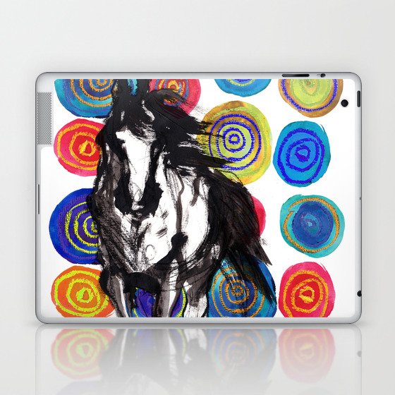 Wild horse with the rings Laptop & iPad Skin