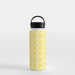 Yellow Ornamental Arabic Pattern Water Bottle