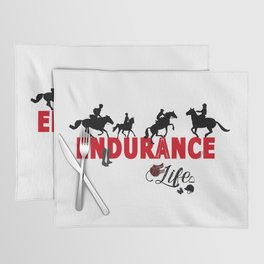 Endurance Life in Black & Red Placemat