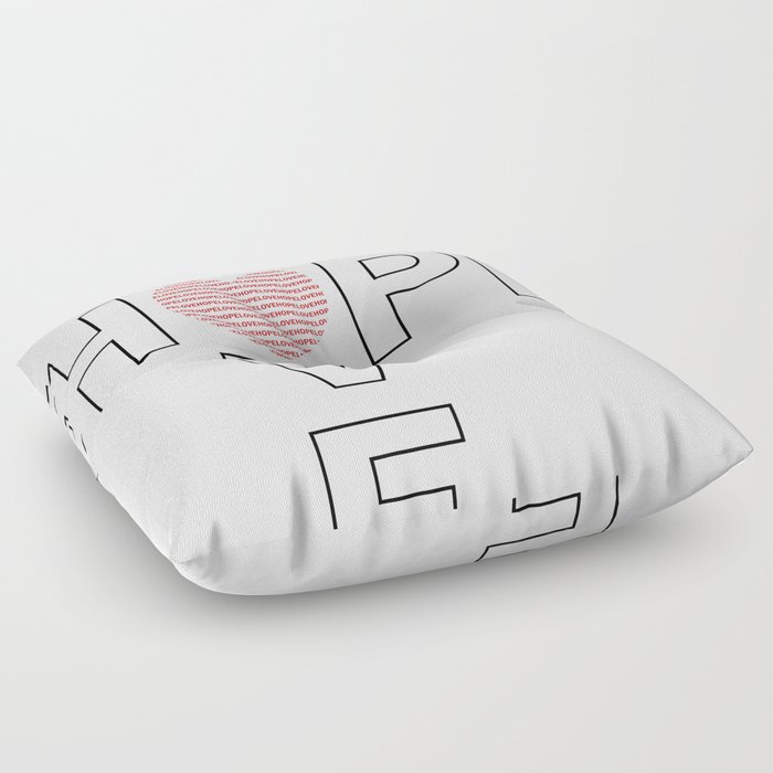 Hope and Love intersect Floor Pillow