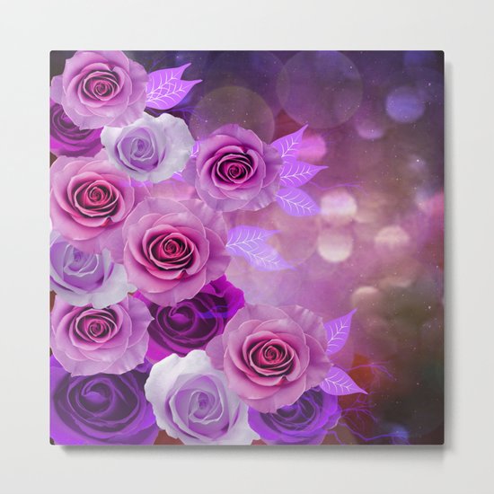 Rose Glow Abstract Metal Print