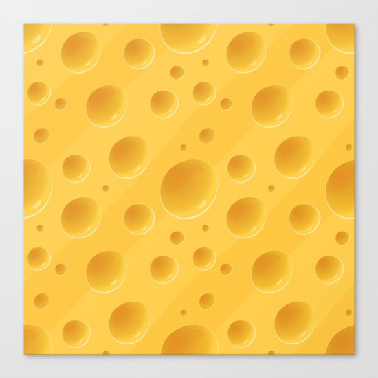 Orange Cheese Texture - Food Pattern Canvas Print