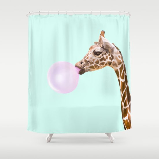 GIRAFFE Shower Curtain by Paul Fuentes Society6