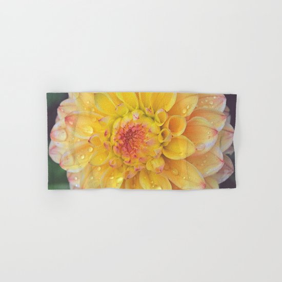 Pretty Yellow Dahlia Hand & Bath Towel