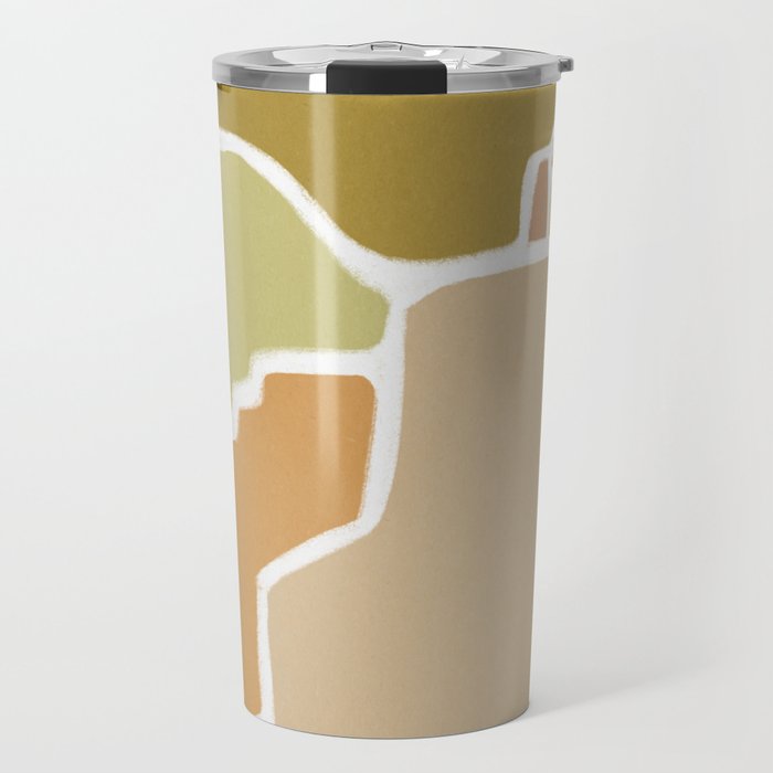 Earthy Little Town Architecture Abstract Travel Mug