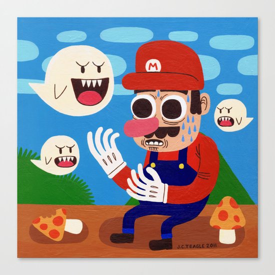 Tripping in the Mushroom Kingdom Canvas Print