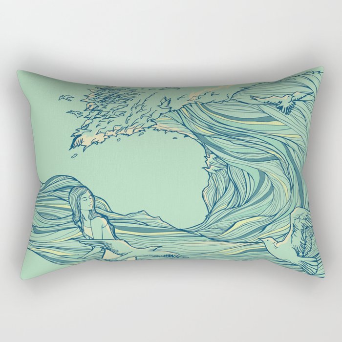 Ocean Breath Rectangular Pillow