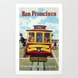San Francisco Vintage Travel Poster Art Print
