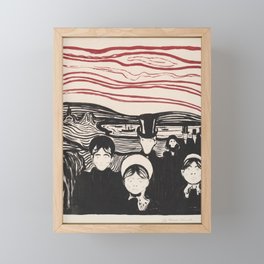 Edvard Munch Anxiety 1896 Framed Mini Art Print
